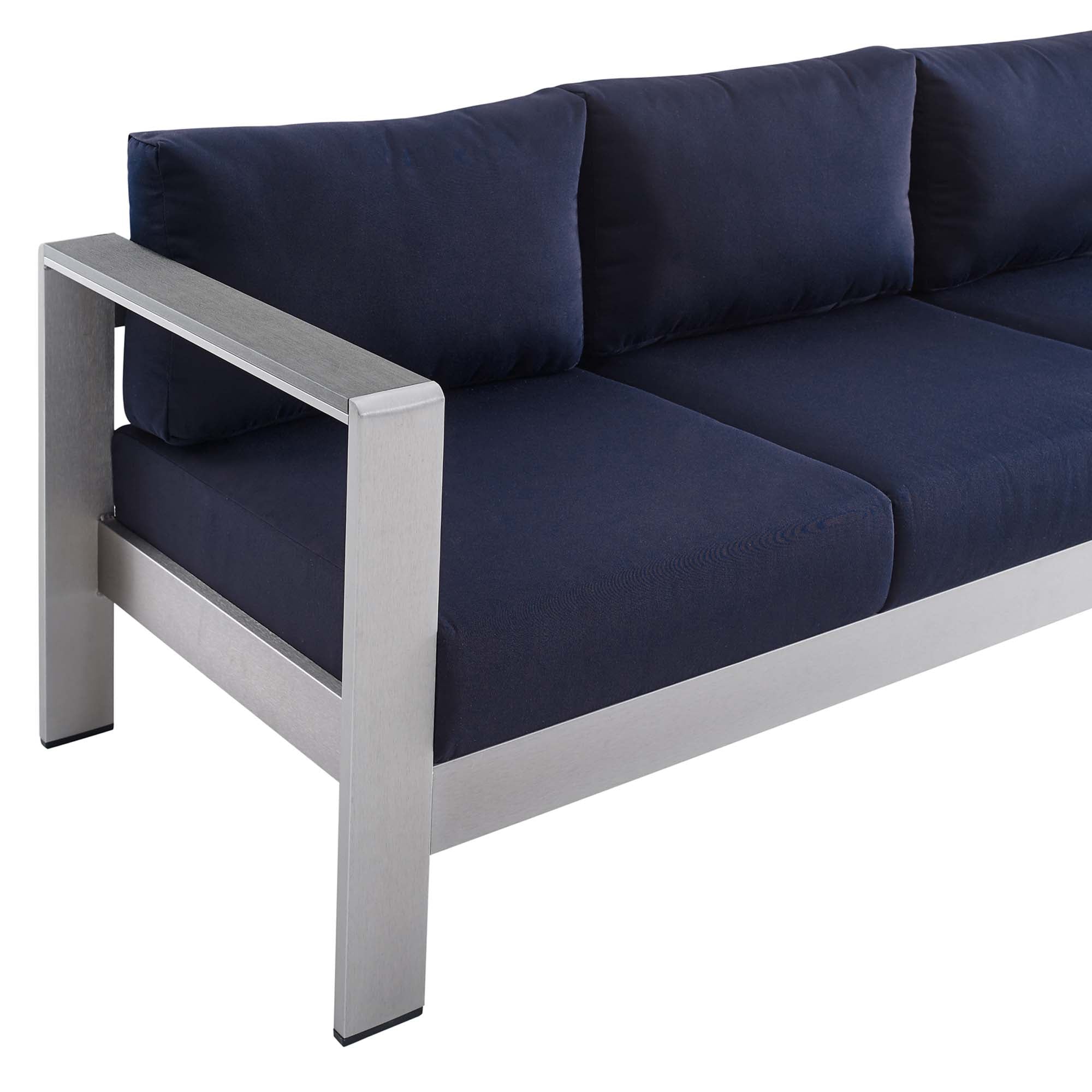 Shore Sunbrella¬Æ Fabric Aluminum Outdoor Patio Sofa by Modway