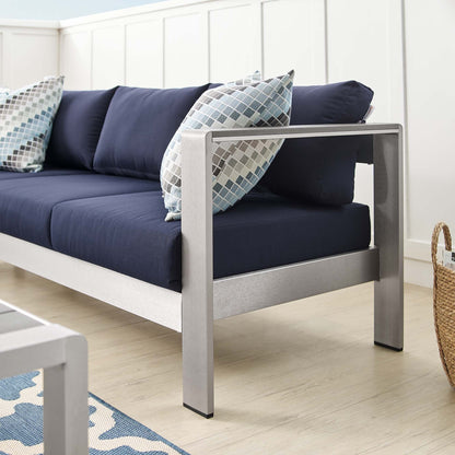 Shore Sunbrella¬Æ Fabric Aluminum Outdoor Patio Sofa by Modway
