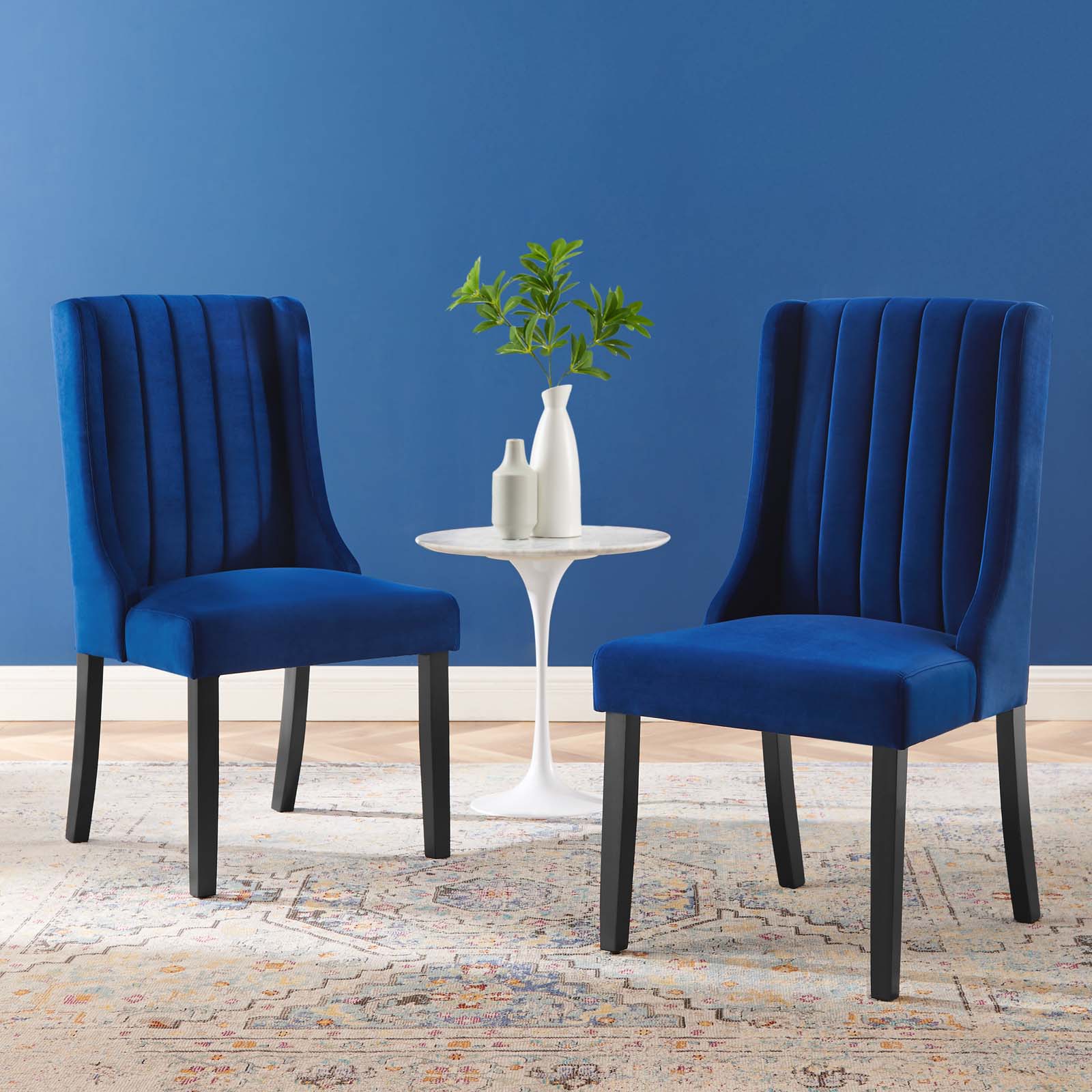 Renew Parsons Performance Velvet Dining Side Chairs - Set of 2 By HouseBean