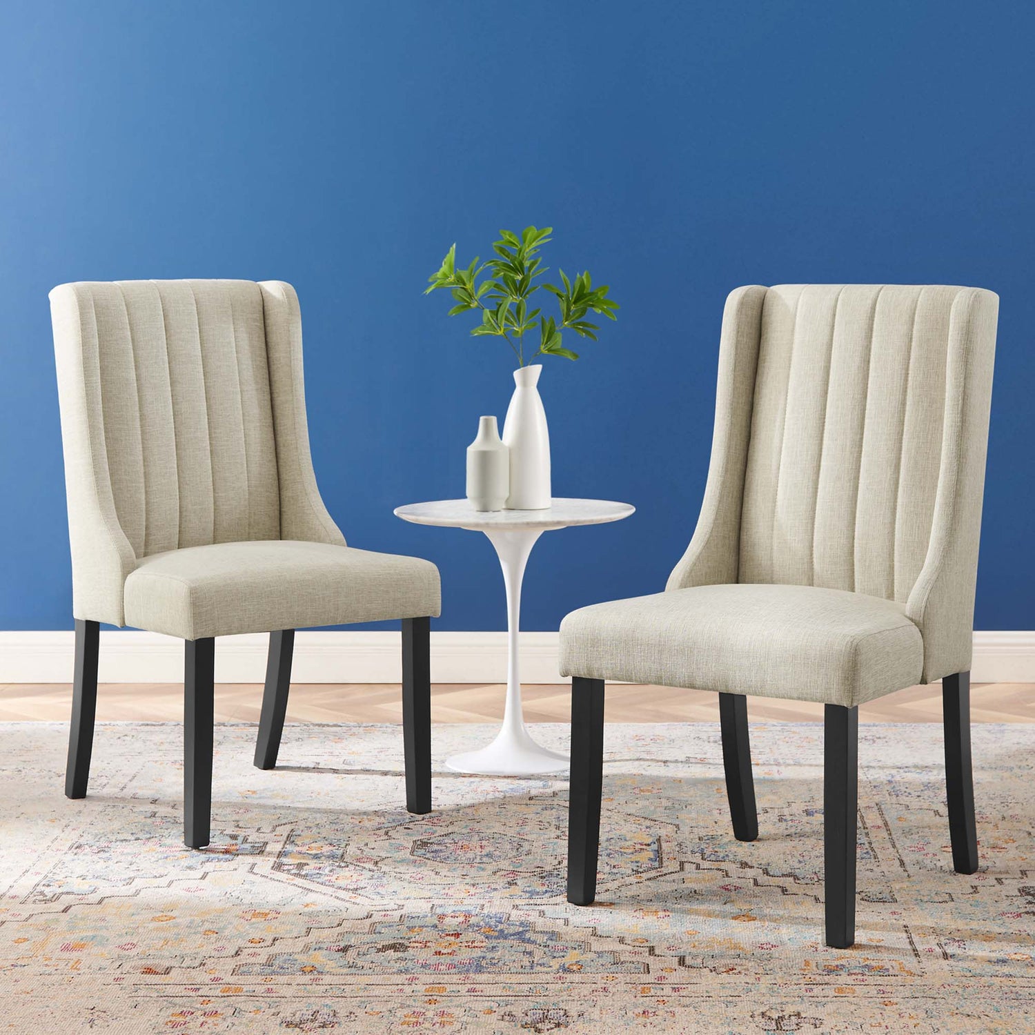 Renew Parsons Fabric Dining Side Chairs - Set of 2 by Modway