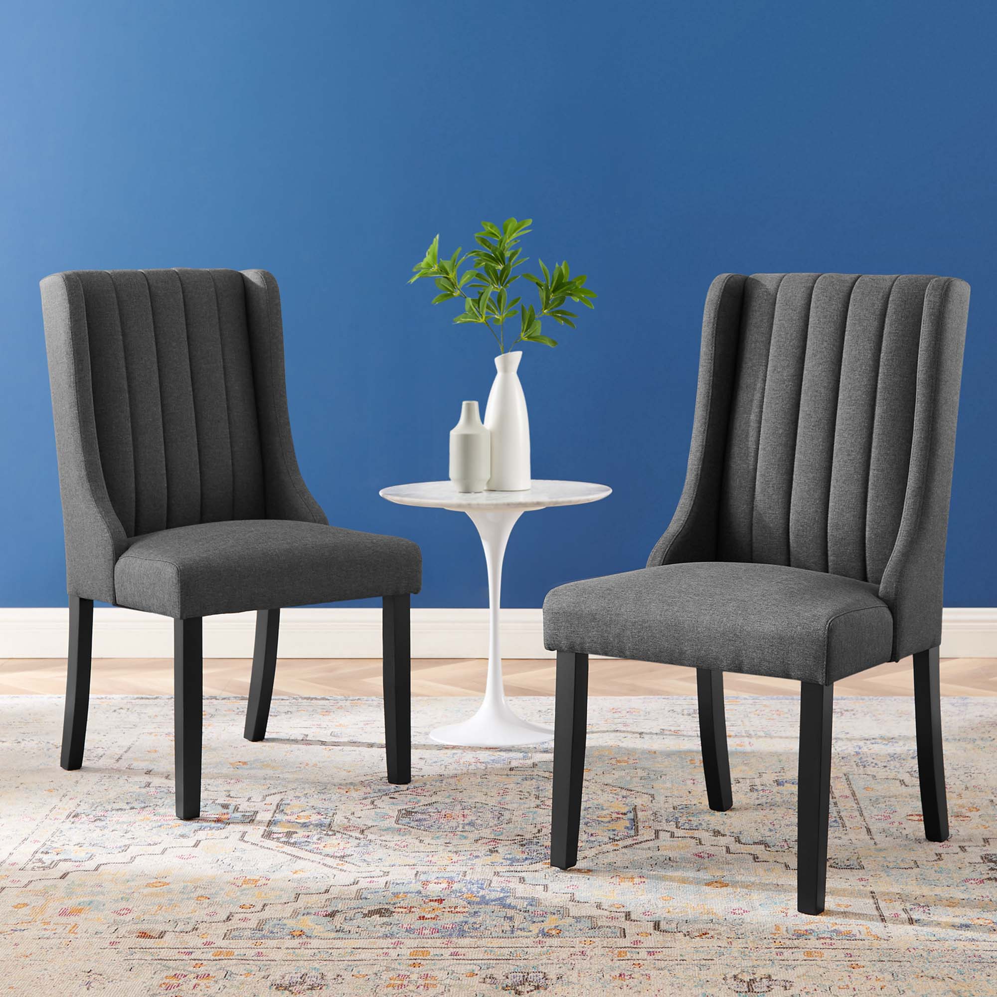 Renew Parsons Fabric Dining Side Chairs - Set of 2 by Modway