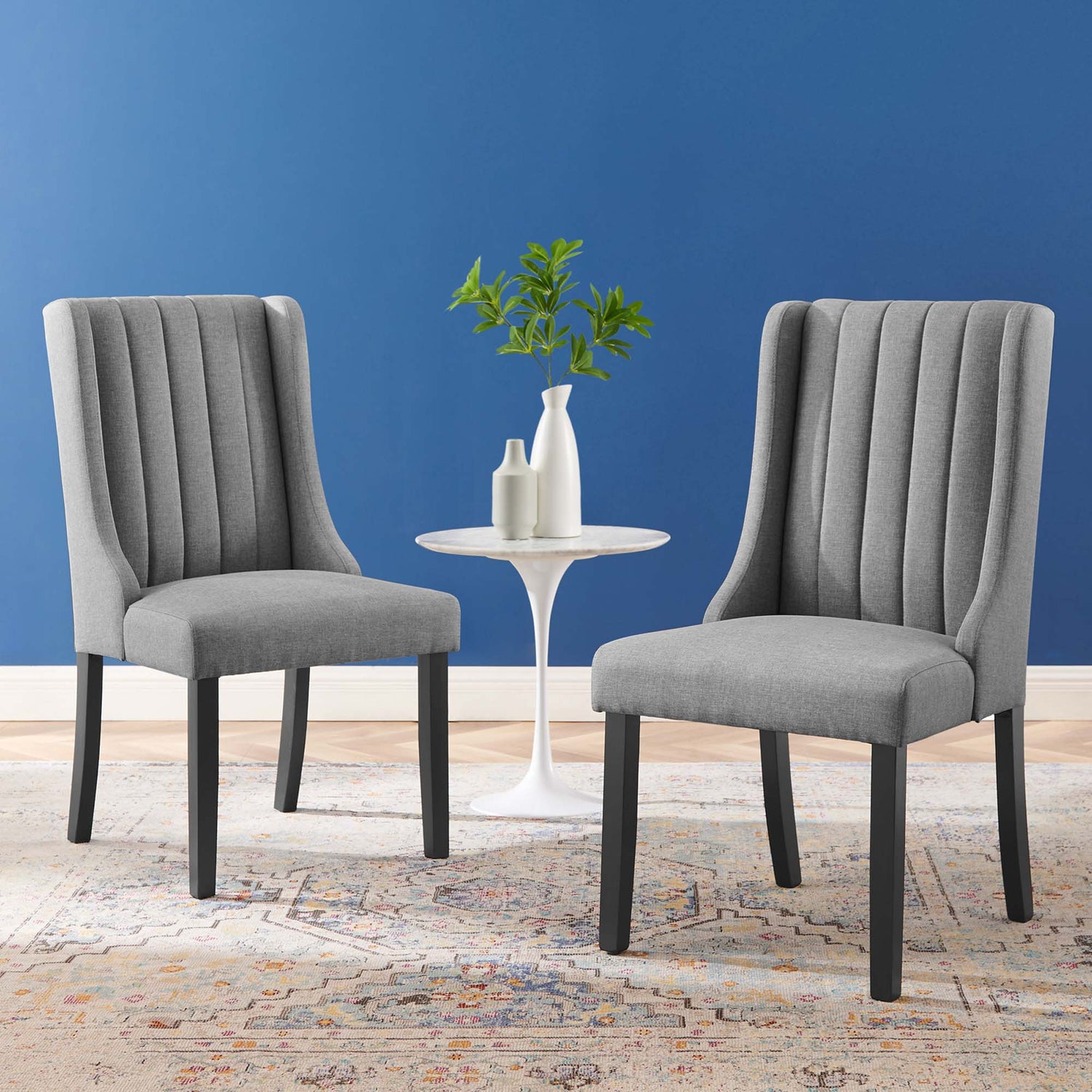 Renew Parsons Fabric Dining Side Chairs - Set of 2 by Modway