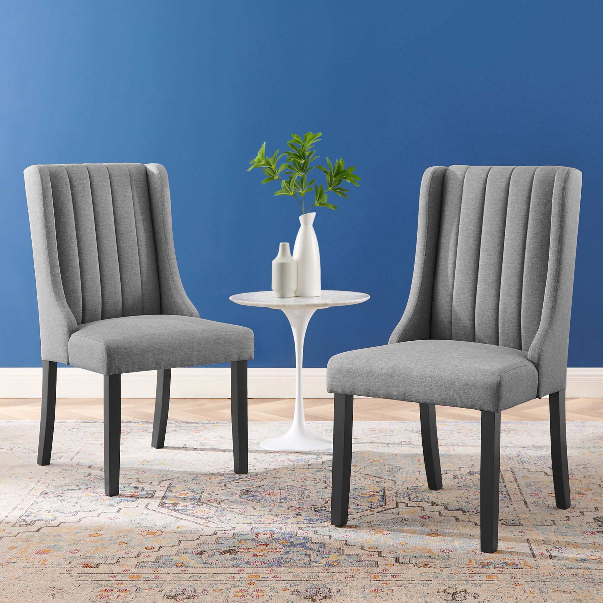 Renew Parsons Fabric Dining Side Chairs - Set of 2 by Modway