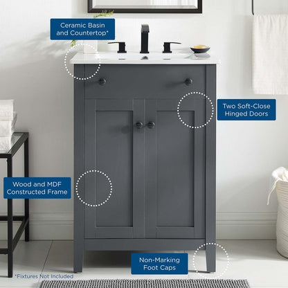 Nantucket Bathroom Vanity Basin Included by Modway