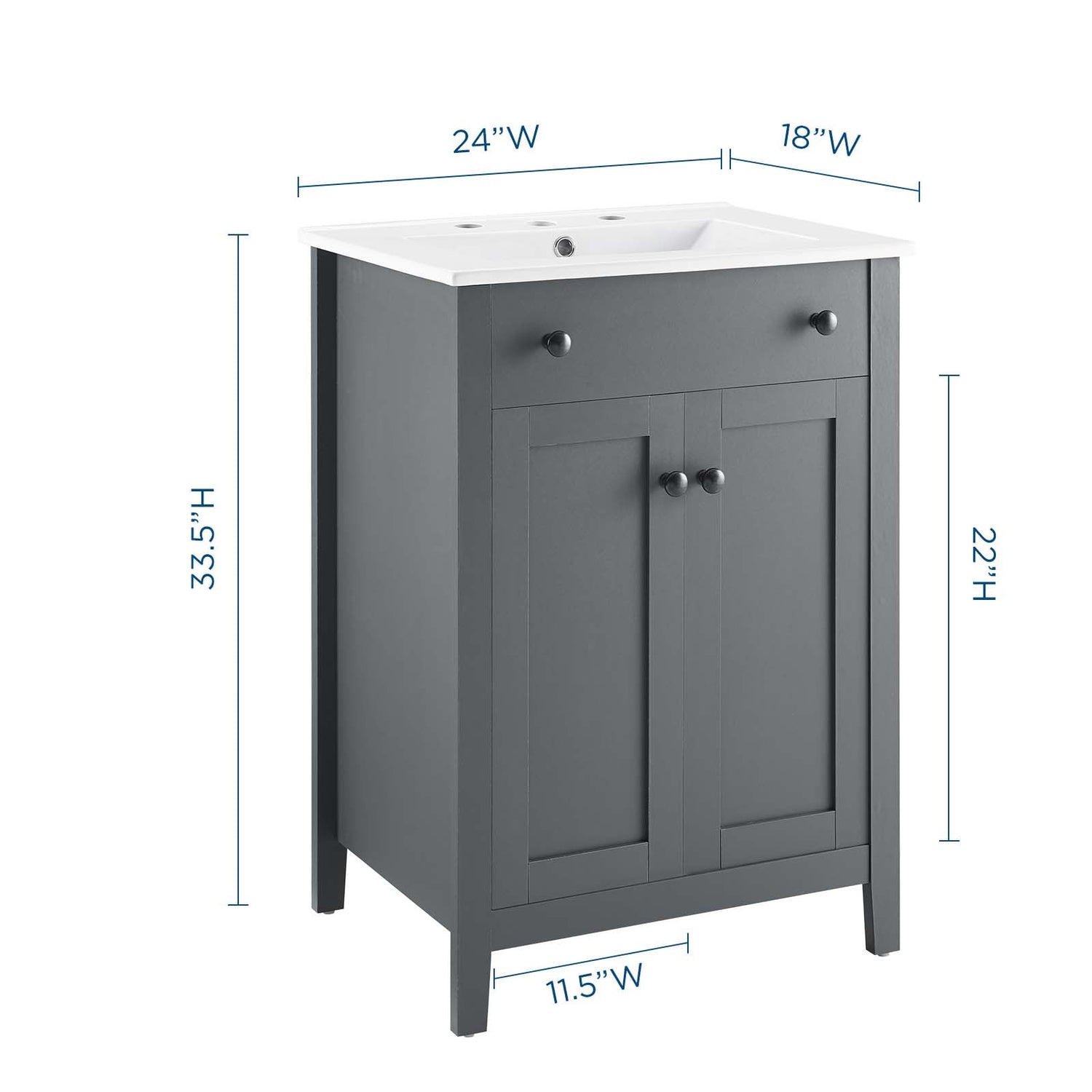 Nantucket Bathroom Vanity Basin Included by Modway