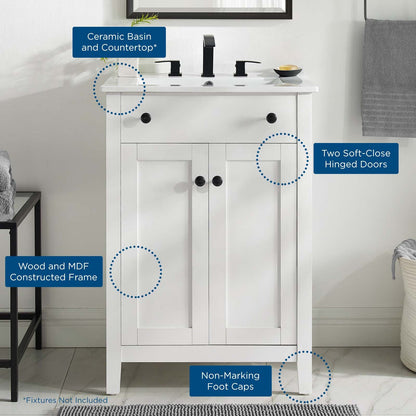 Nantucket Bathroom Vanity Basin Included by Modway