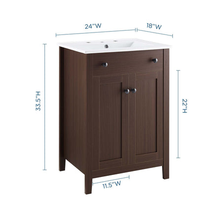 Nantucket Bathroom Vanity Basin Included by Modway