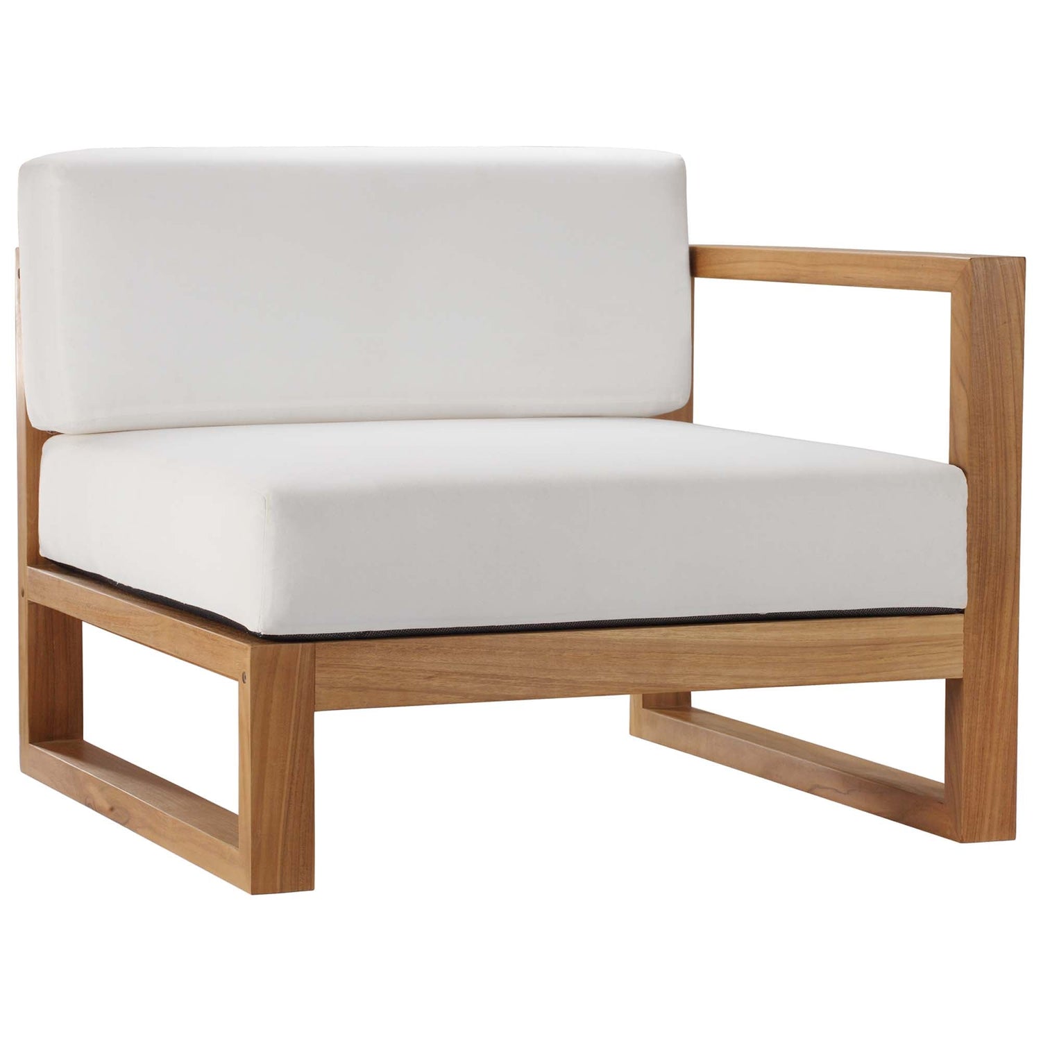 Upland Outdoor Patio Teak Wood 2-Piece Sectional Sofa Loveseat by Modway