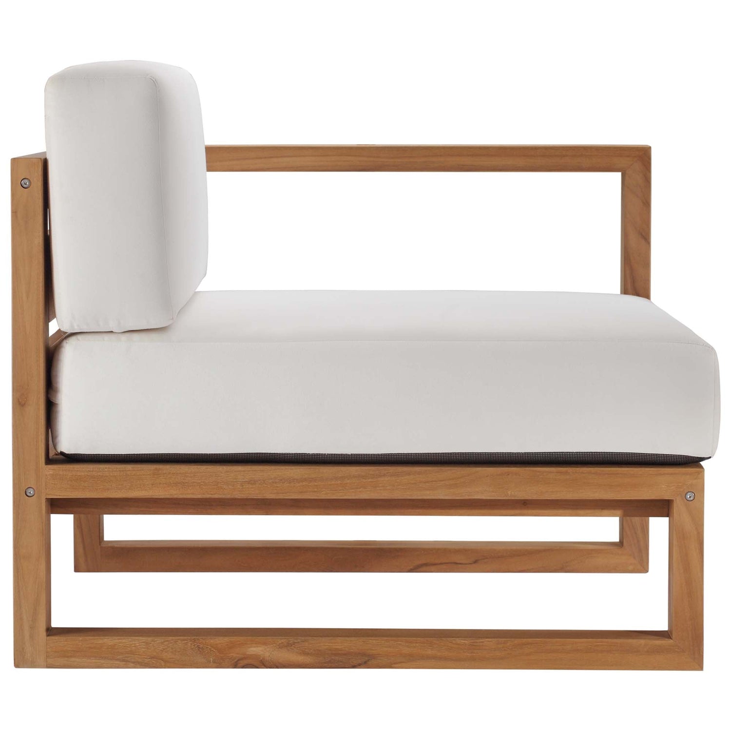 Upland Outdoor Patio Teak Wood 2-Piece Sectional Sofa Loveseat by Modway