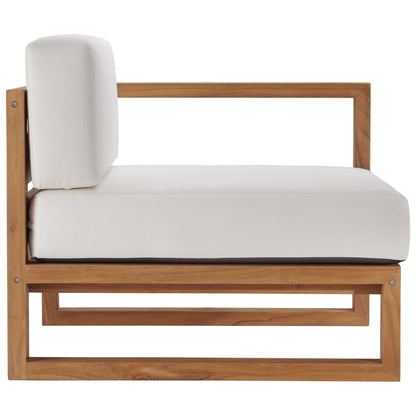 Upland Outdoor Patio Teak Wood 2-Piece Sectional Sofa Loveseat by Modway
