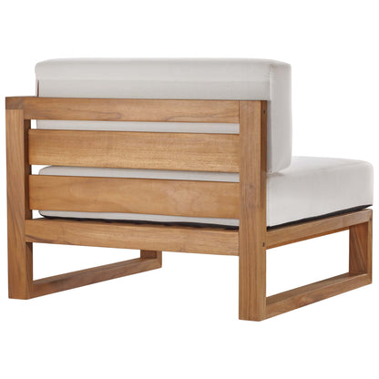 Upland Outdoor Patio Teak Wood 2-Piece Sectional Sofa Loveseat by Modway