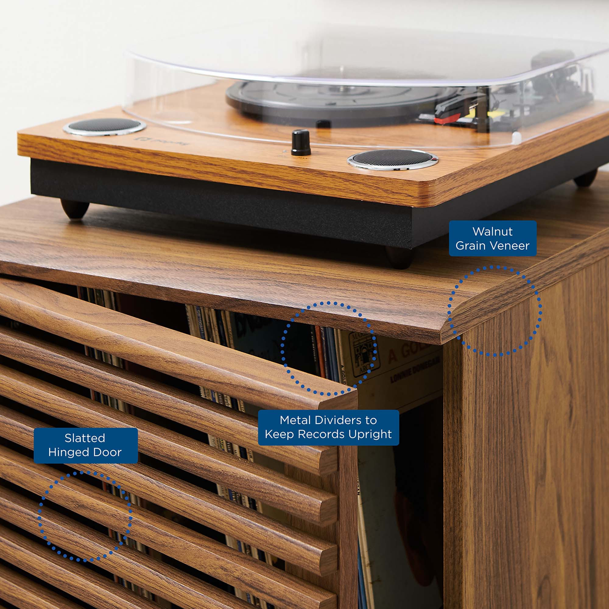Render Vinyl Record Display Stand by Modway