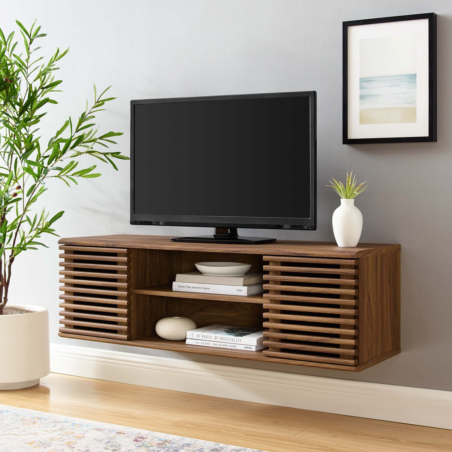 Render 46&quot; Wall-Mount Media Console TV Stand by Modway