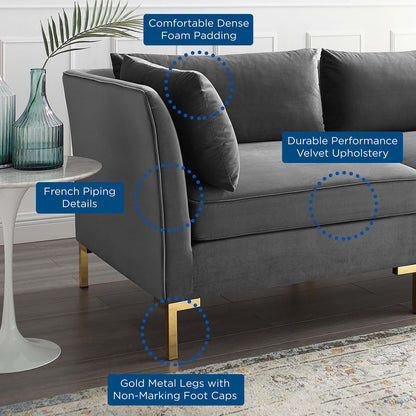 Ardent Performance Velvet Loveseat By HouseBean