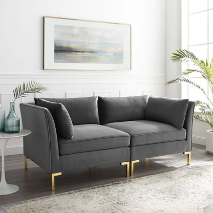 Ardent Performance Velvet Loveseat By HouseBean