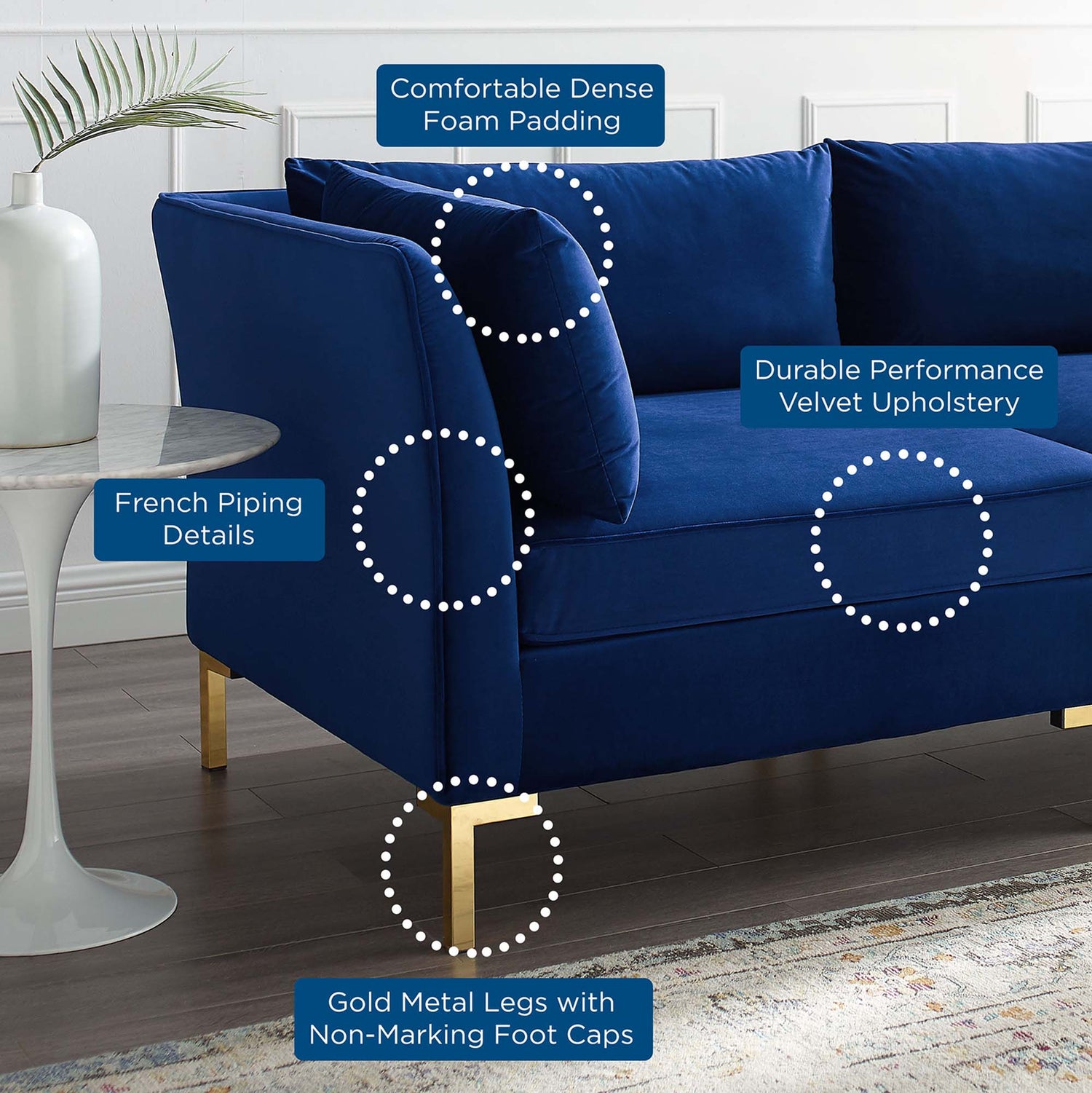 Ardent Performance Velvet Loveseat by Modway