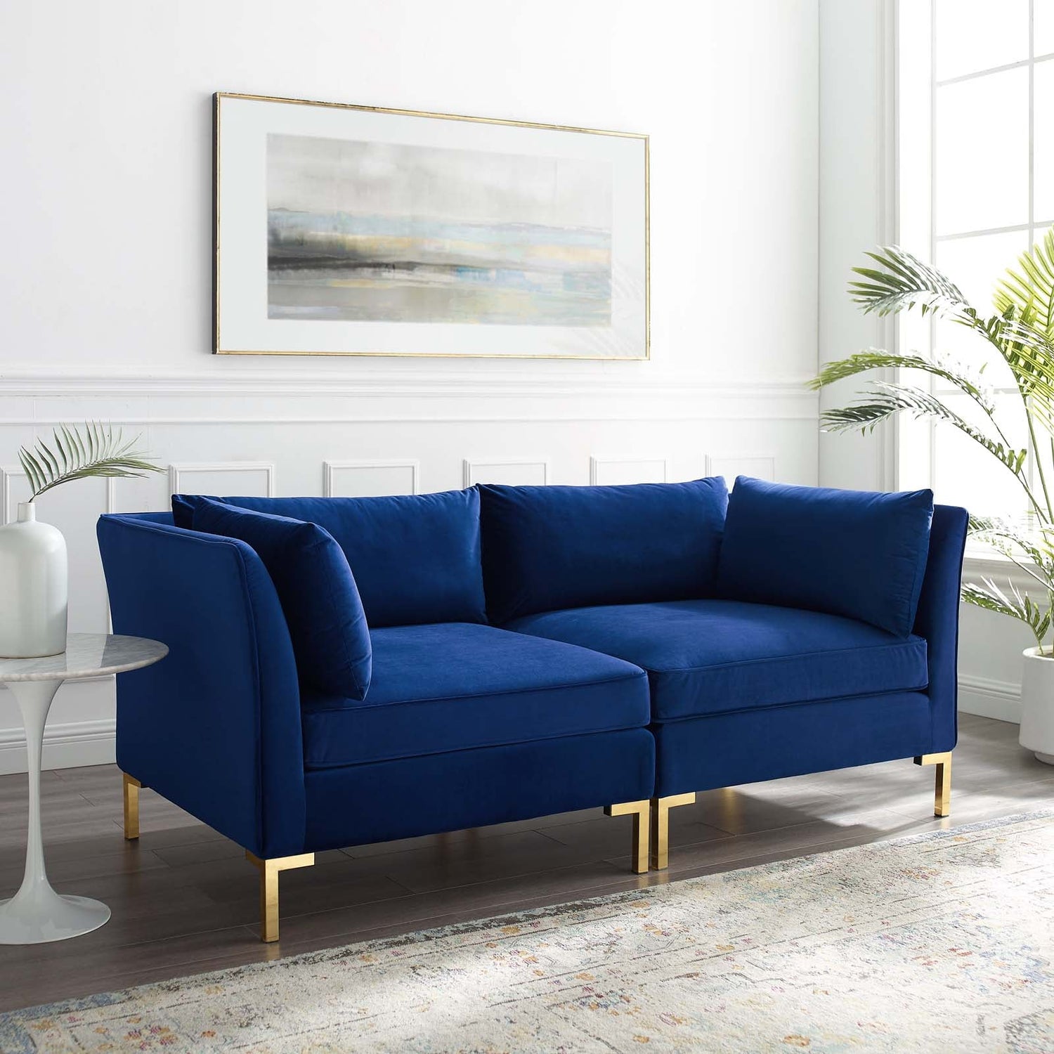 Ardent Performance Velvet Loveseat By HouseBean