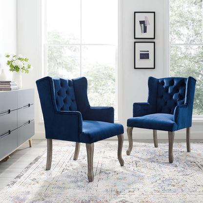 Realm Armchair Performance Velvet Set of 2 By HouseBean