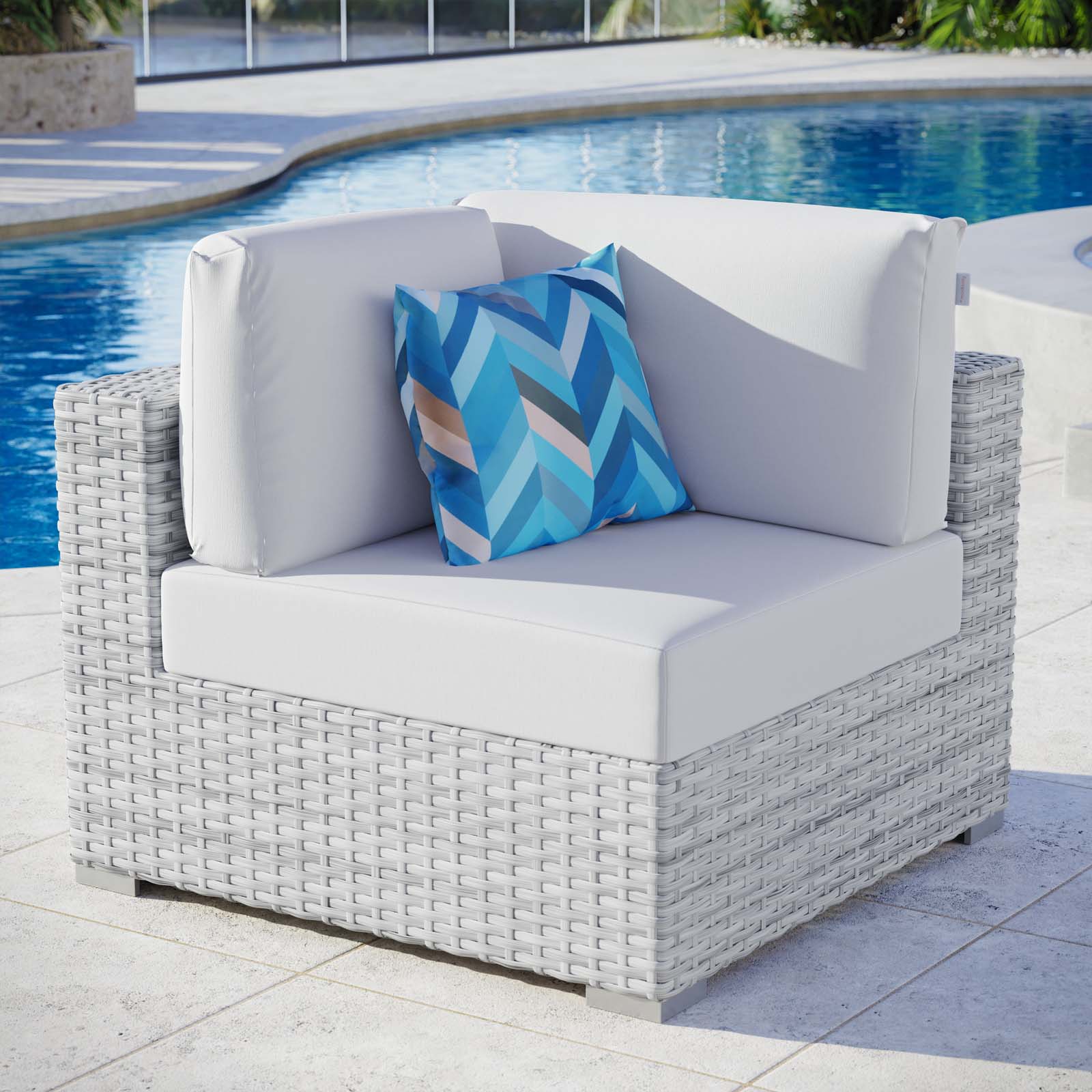 Convene Outdoor Patio Corner Chair By HouseBean