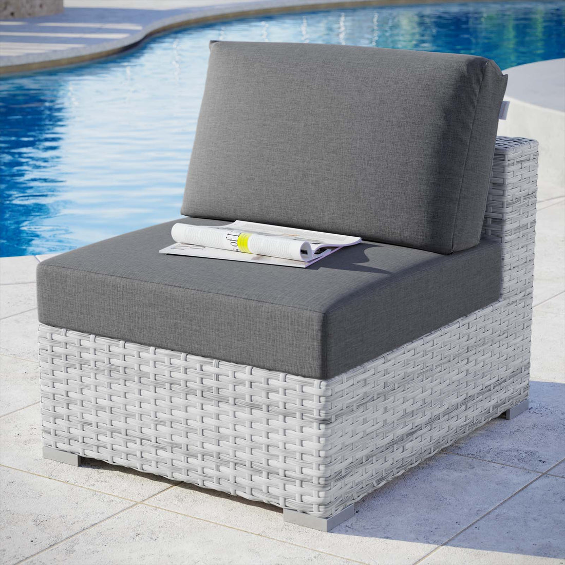 Convene Outdoor Patio Armless Chair By HouseBean