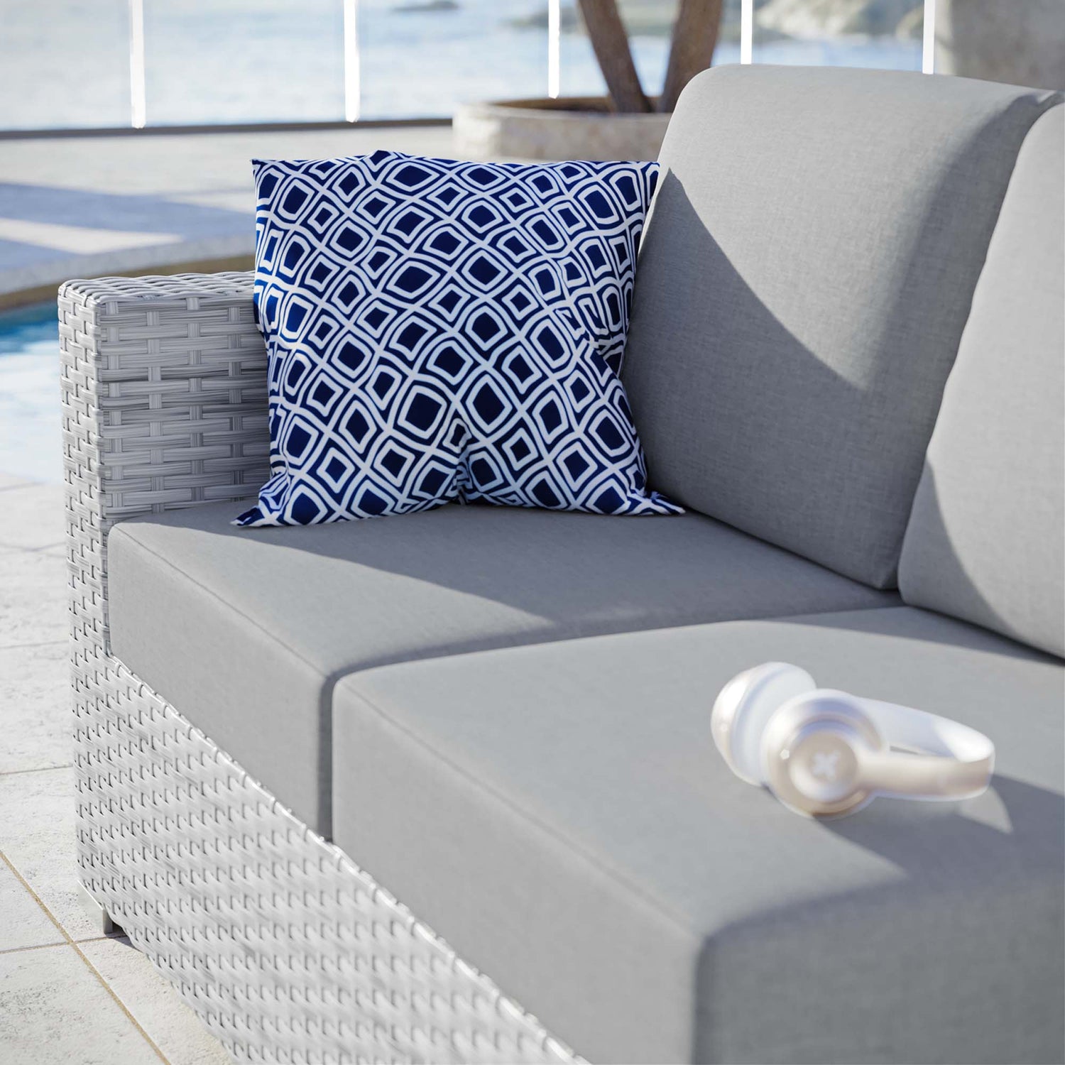 Convene Outdoor Patio Left-Arm Loveseat by Modway