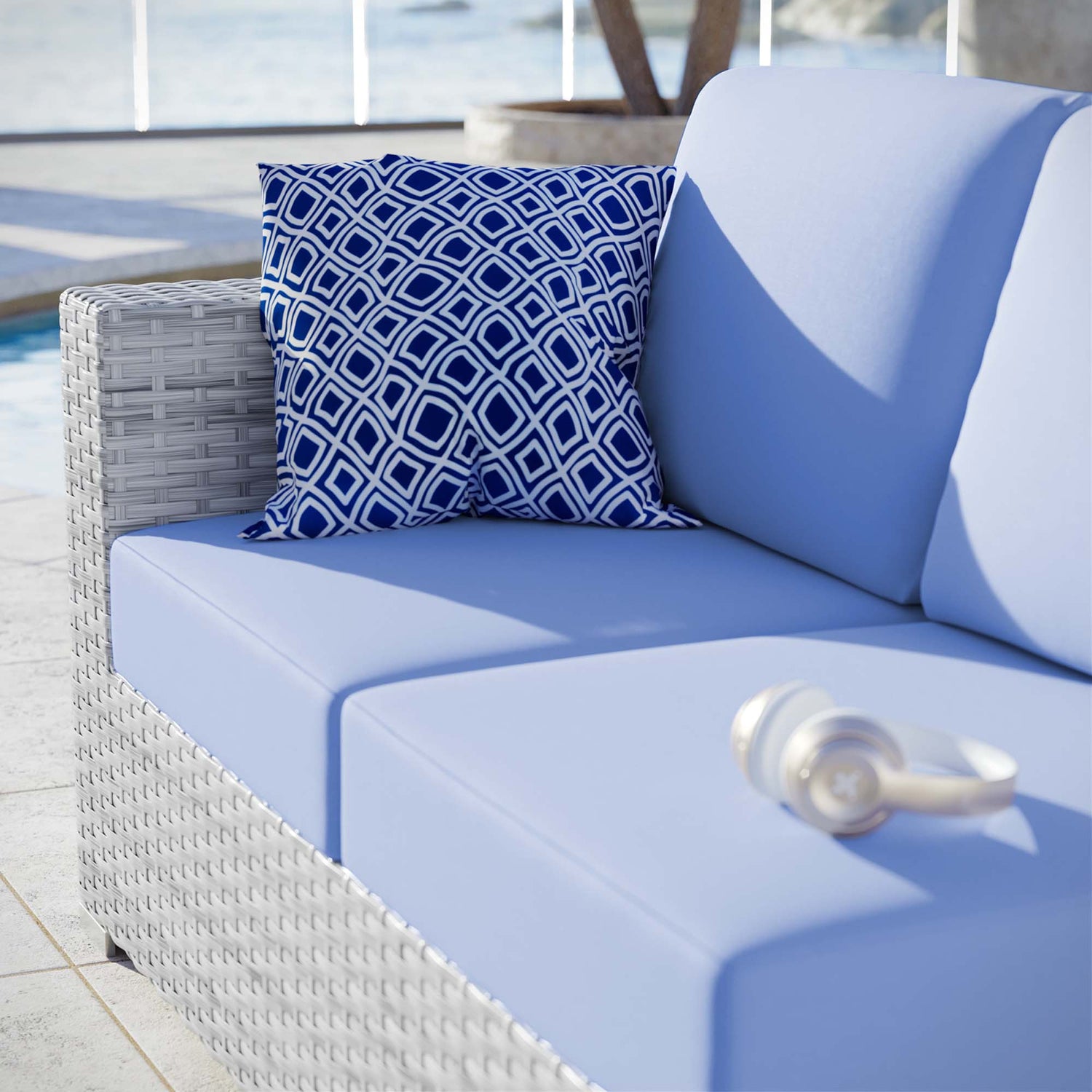 Convene Outdoor Patio Left-Arm Loveseat by Modway