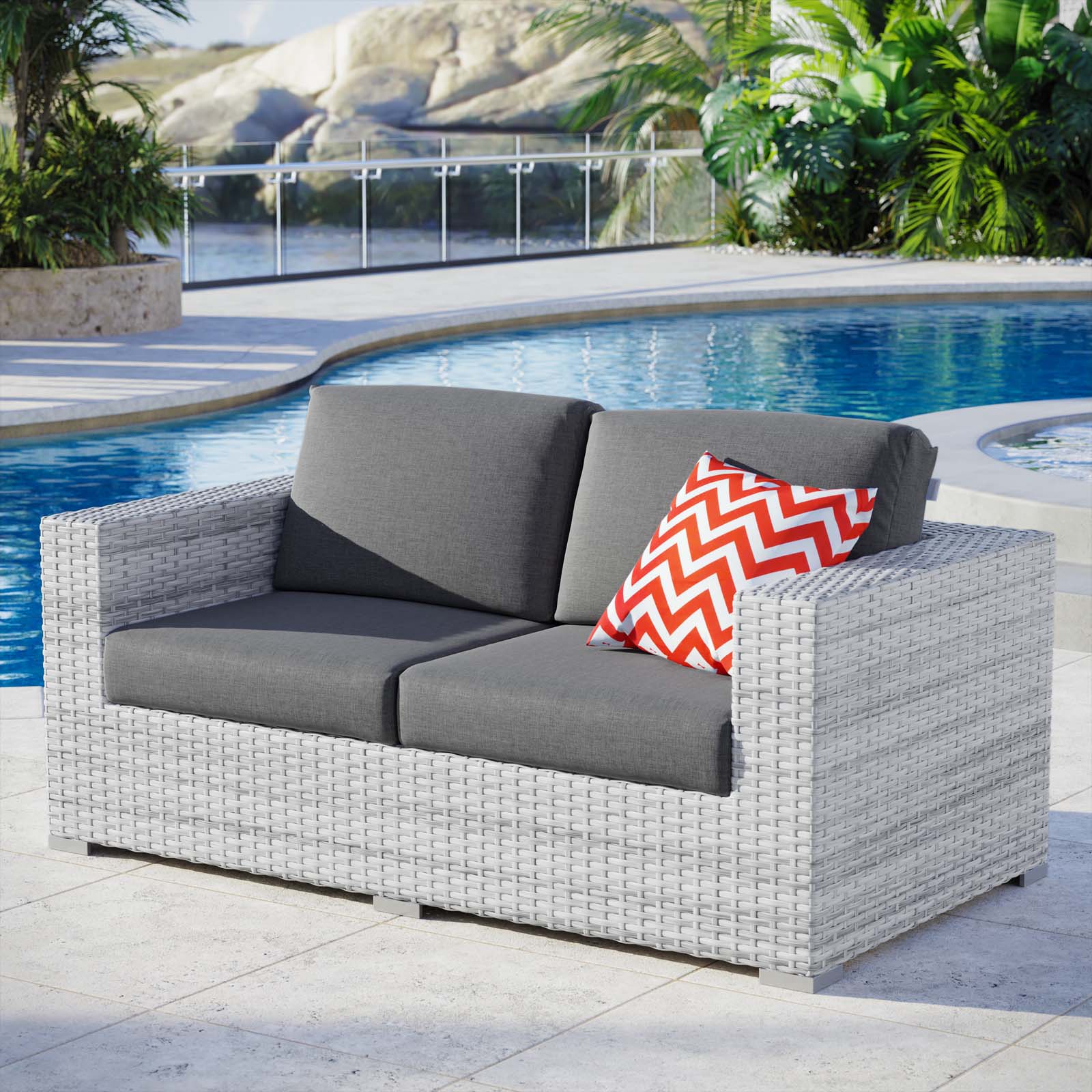 Convene Outdoor Patio Loveseat By HouseBean