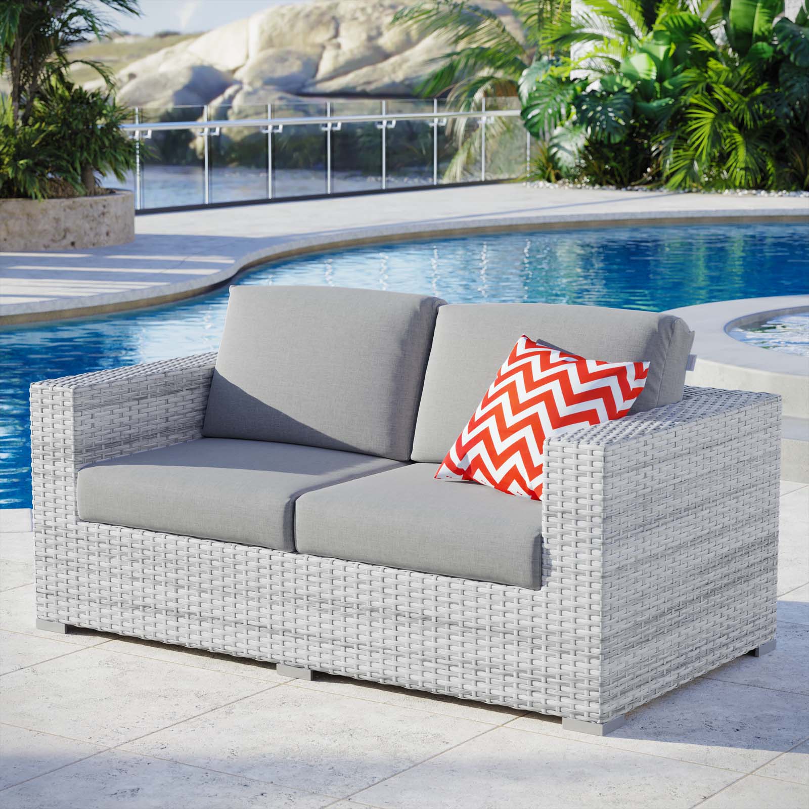 Convene Outdoor Patio Loveseat By HouseBean