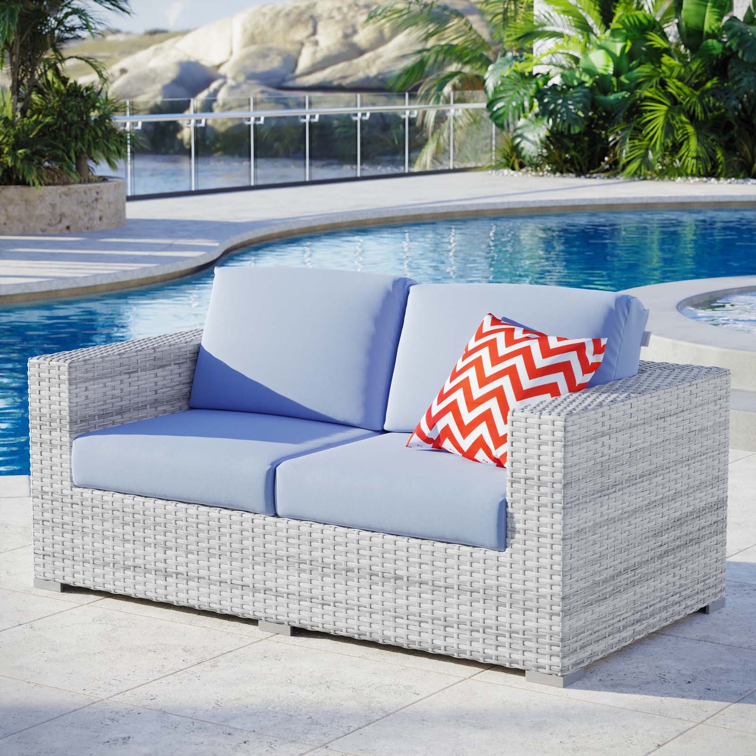 Convene Outdoor Patio Loveseat By HouseBean