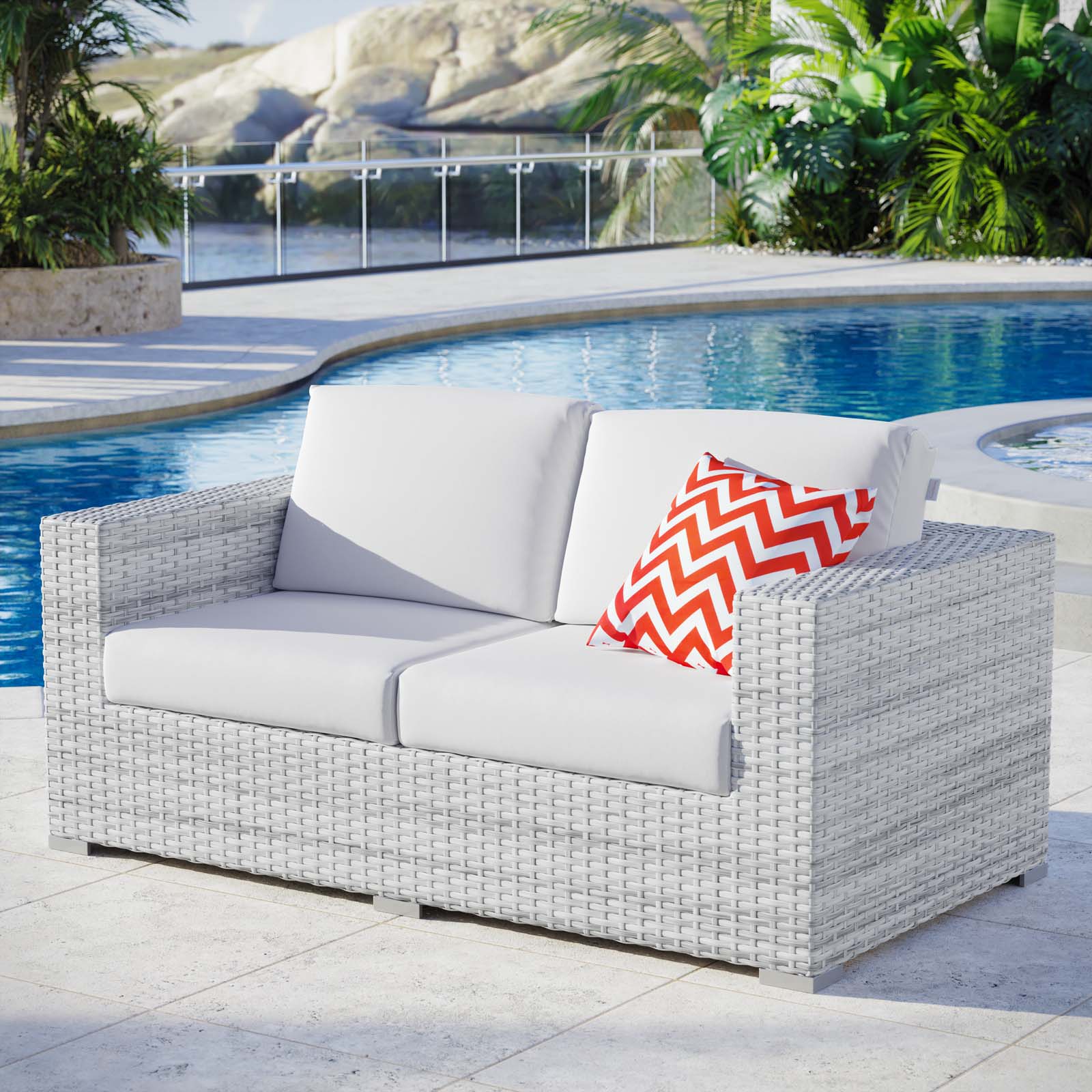 Convene Outdoor Patio Loveseat By HouseBean