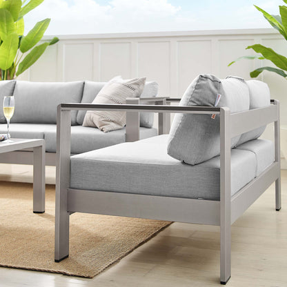 Shore Sunbrella¬Æ Fabric Outdoor Patio Aluminum 3 Piece Set by Modway