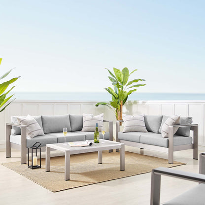 Shore Sunbrella¬Æ Fabric Outdoor Patio Aluminum 3 Piece Set by Modway