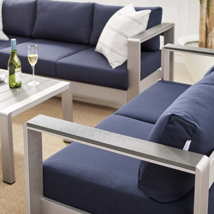 Shore Sunbrella¬Æ Fabric Outdoor Patio Aluminum 3 Piece Set by Modway