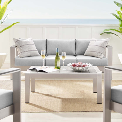 Shore Sunbrella¬Æ Fabric Outdoor Patio Aluminum 4 Piece Set by Modway