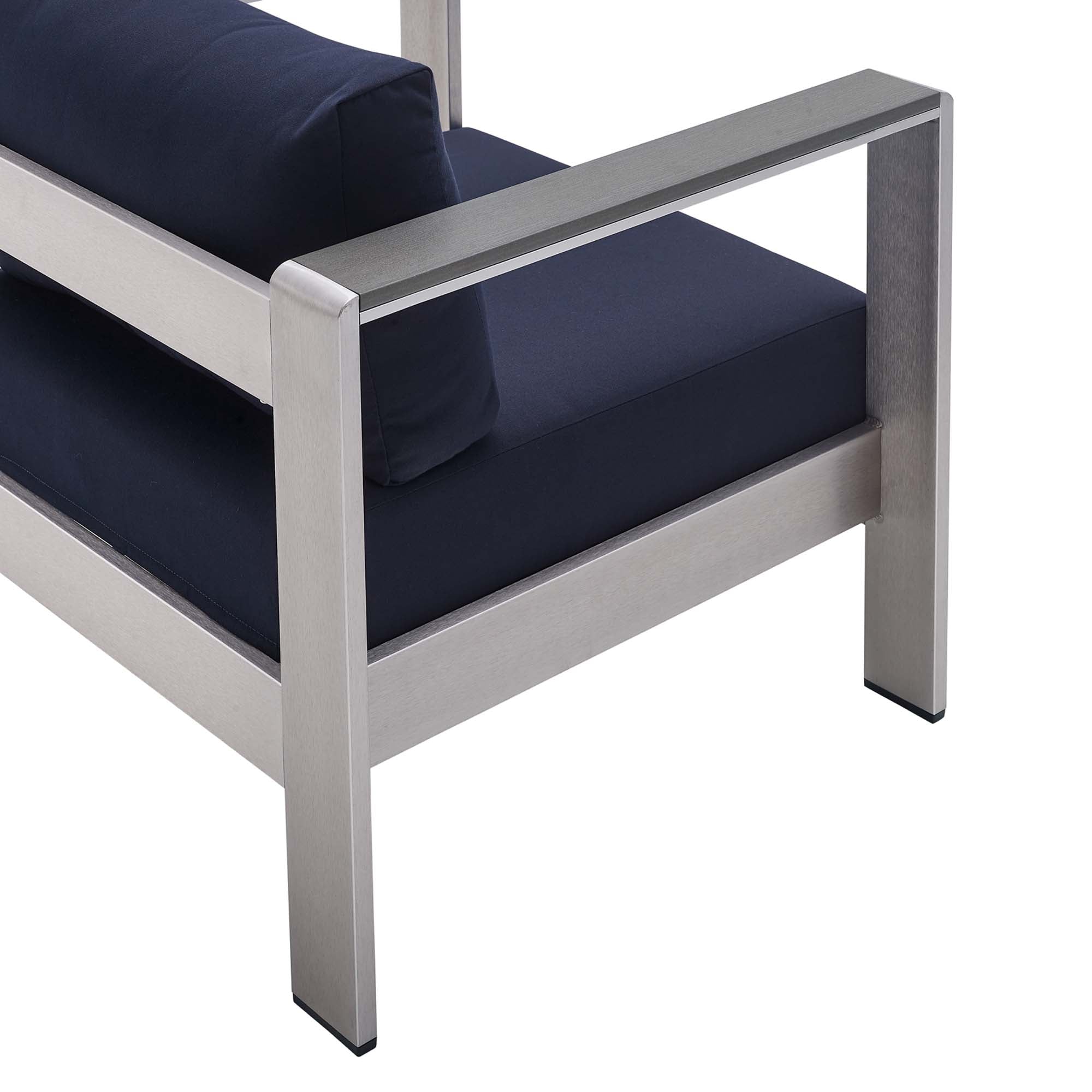 Shore Sunbrella¬Æ Fabric Outdoor Patio Aluminum 4 Piece Set by Modway
