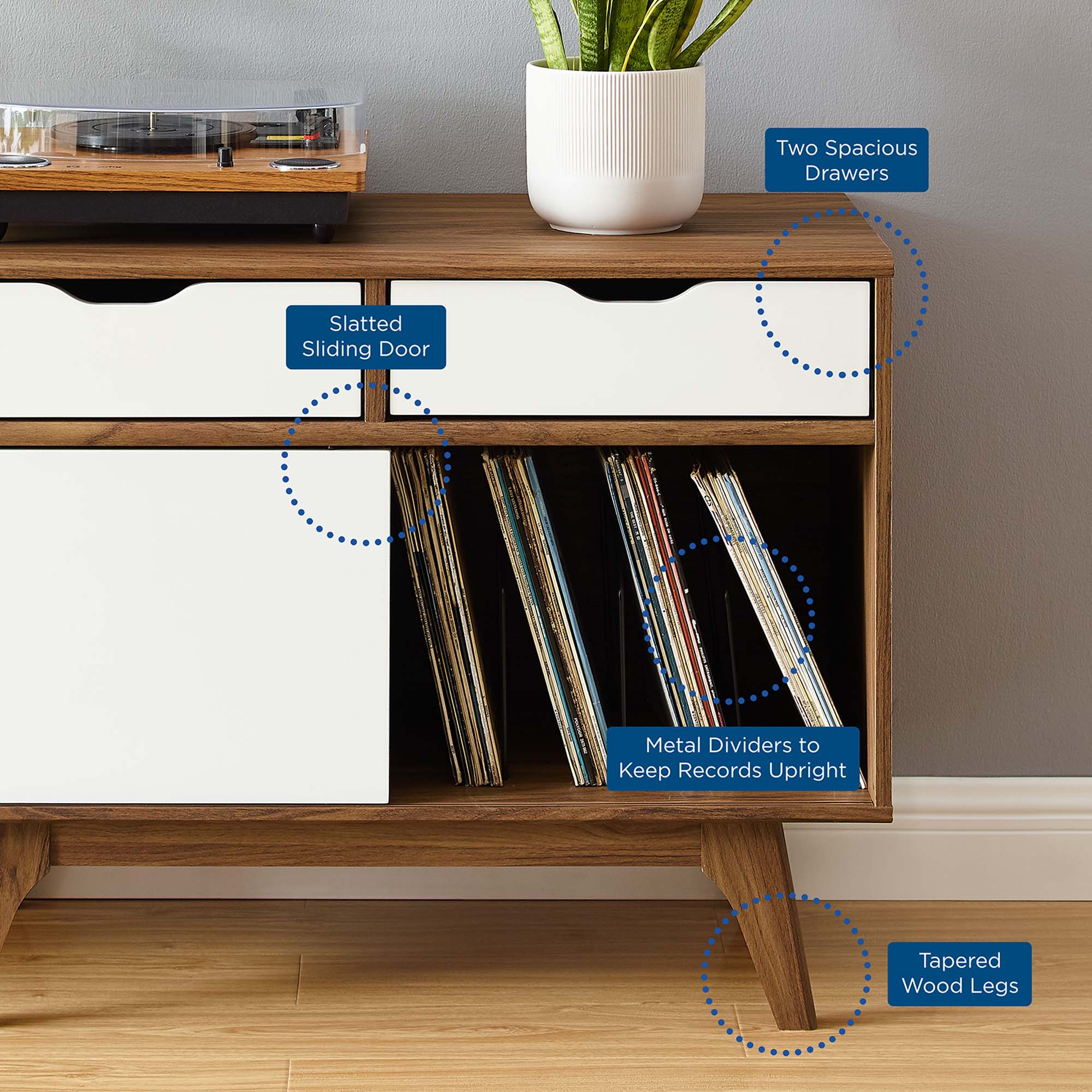 Envision Vinyl Record Display Stand by Modway