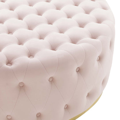 Ensconce Tufted Performance Velvet Round Ottoman by Modway