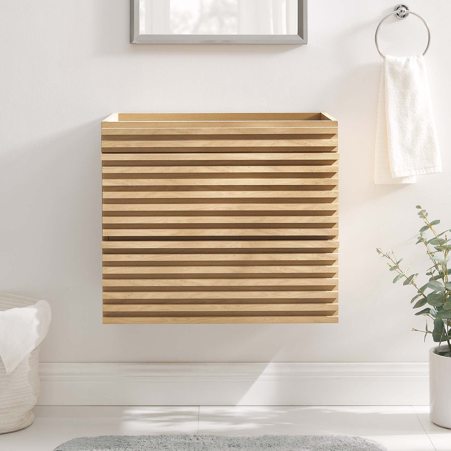 Render Wall-Mount Bathroom Cabinet Basin Not Included by Modway