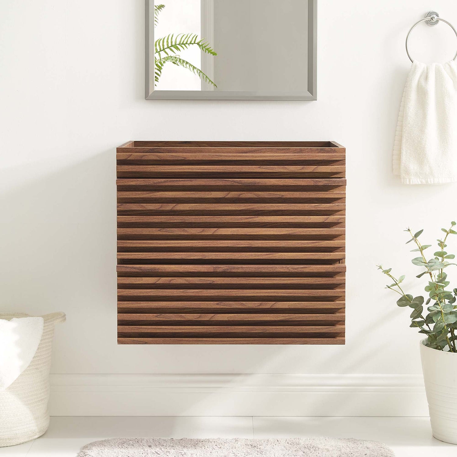 Render Wall-Mount Bathroom Cabinet Basin Not Included by Modway