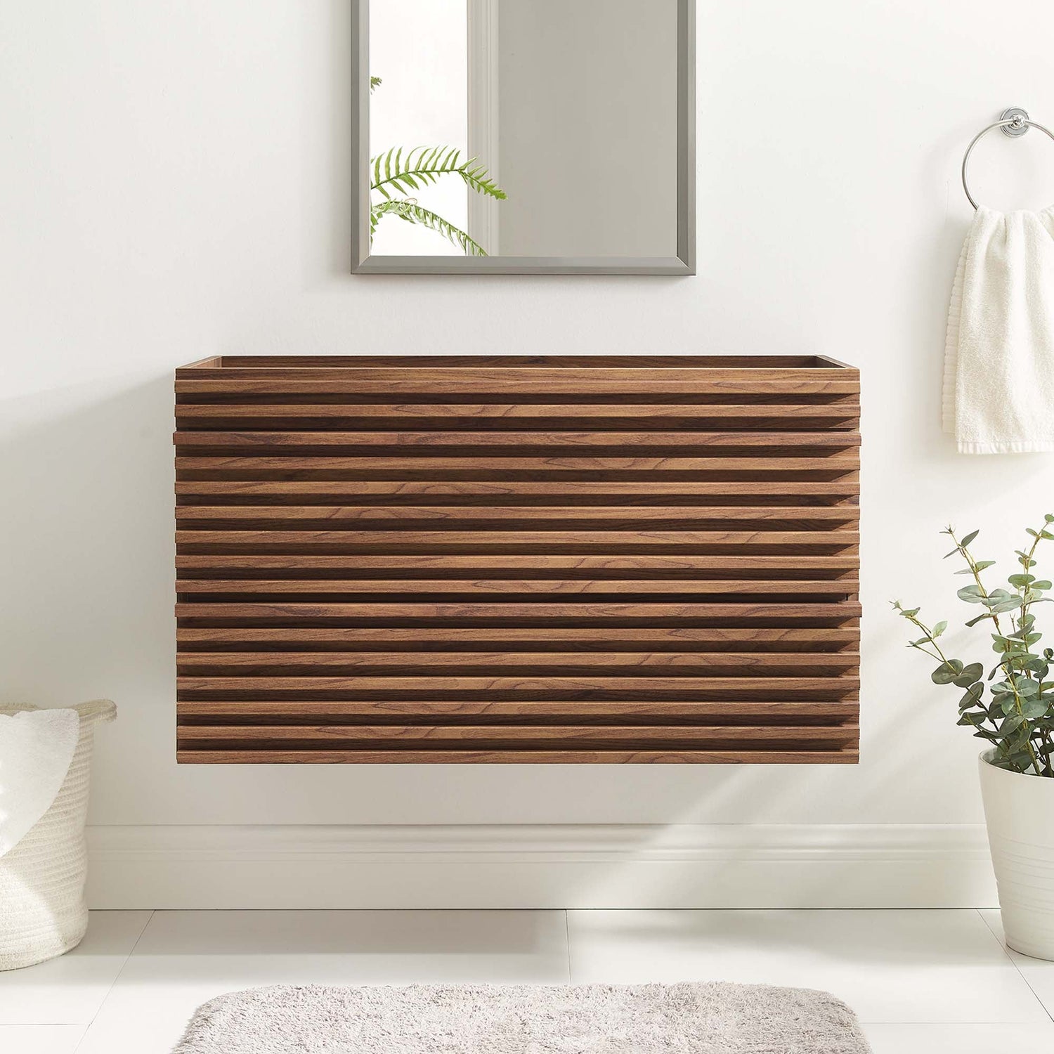 Render Wall-Mount Bathroom Cabinet Basin Not Included by Modway