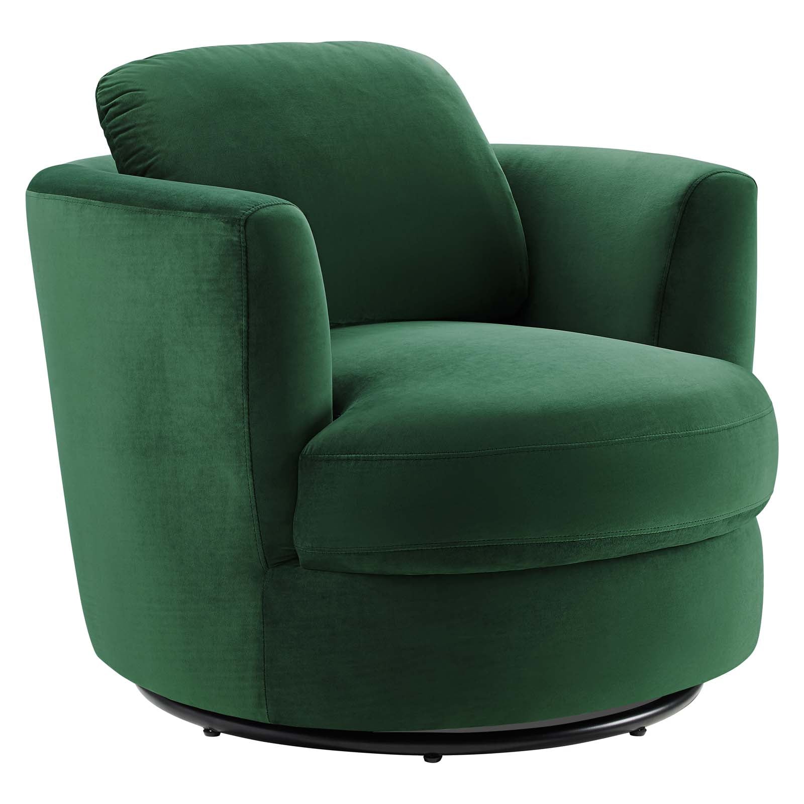 Pirouette Performance Velvet Swivel Armchair By HouseBean