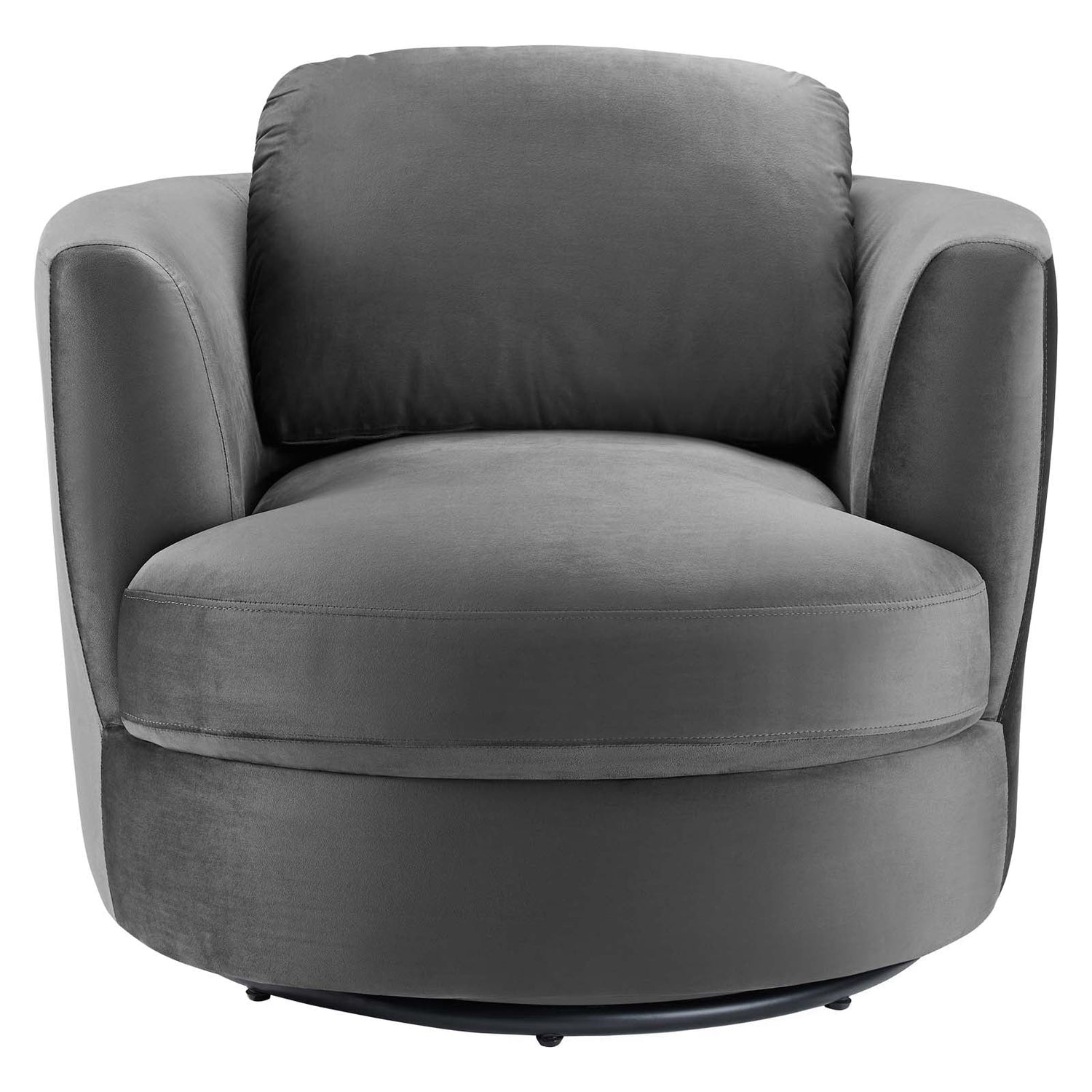 Pirouette Performance Velvet Swivel Armchair By HouseBean