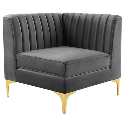 Triumph Channel Tufted Performance Velvet Loveseat By HouseBean