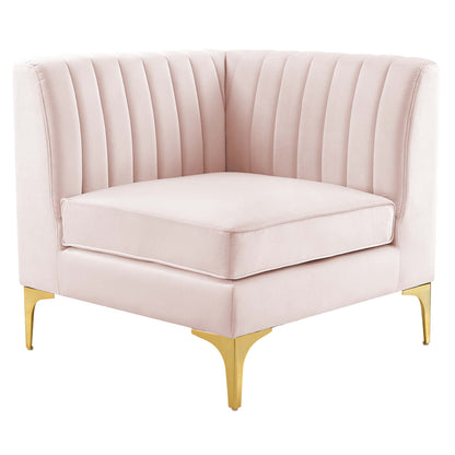 Triumph Channel Tufted Performance Velvet Loveseat by Modway