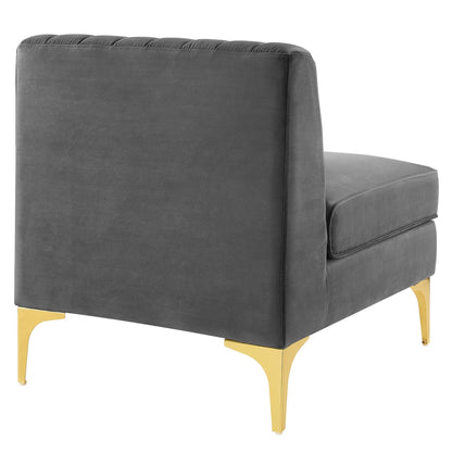 Triumph Channel Tufted Performance Velvet 	3-Seater Sofa by Modway