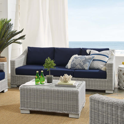 Conway Sunbrella¬Æ Outdoor Patio Wicker Rattan 4-Piece Furniture Set by Modway