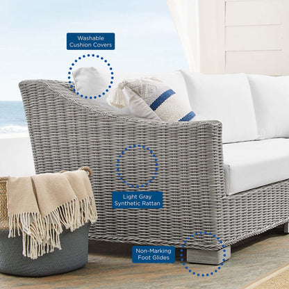 Conway Sunbrella¬Æ Outdoor Patio Wicker Rattan 4-Piece Furniture Set by Modway