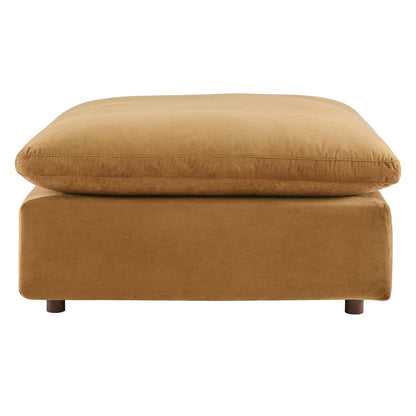 Commix Down Filled Overstuffed Performance Velvet Ottoman By HouseBean