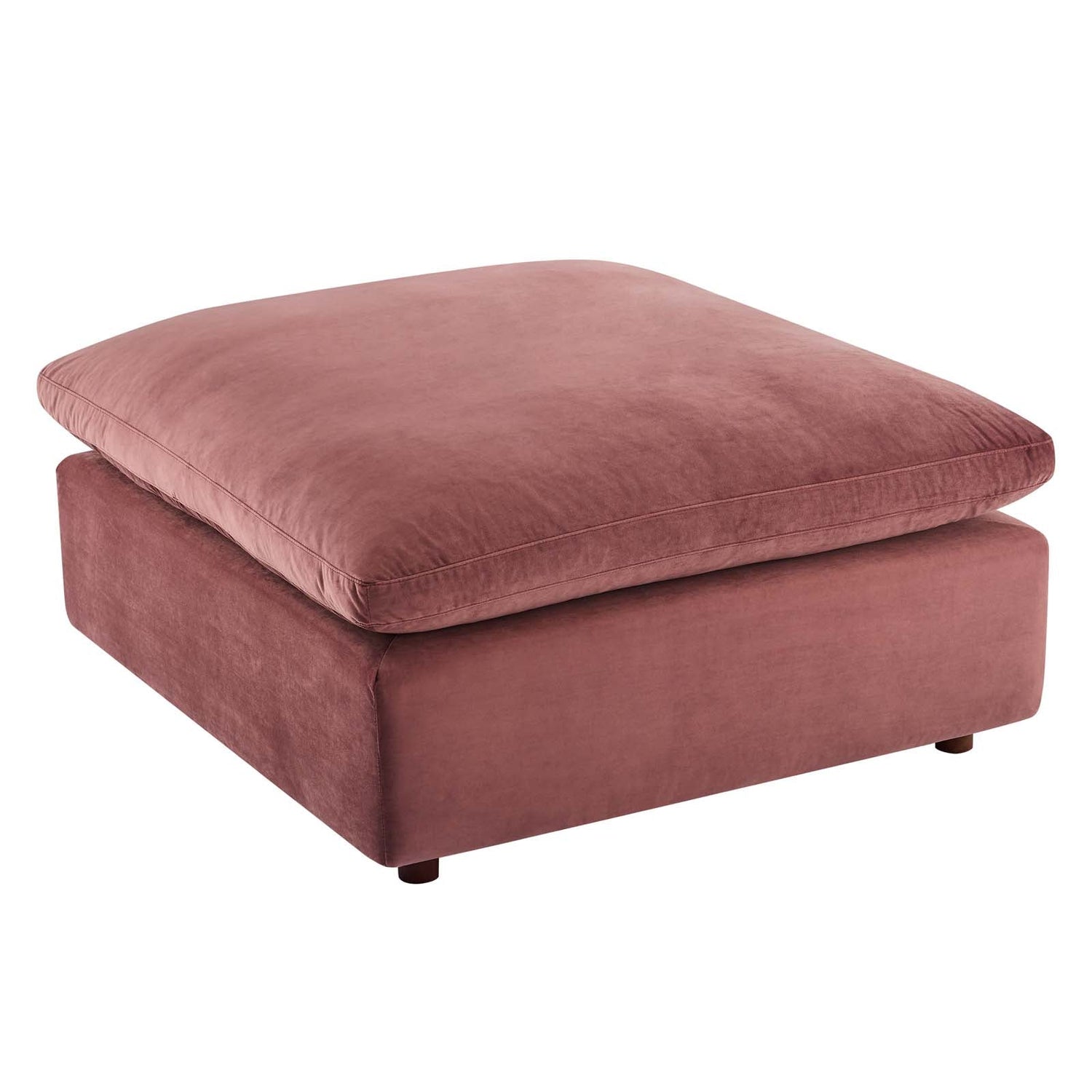 Commix Down Filled Overstuffed Performance Velvet Ottoman By HouseBean