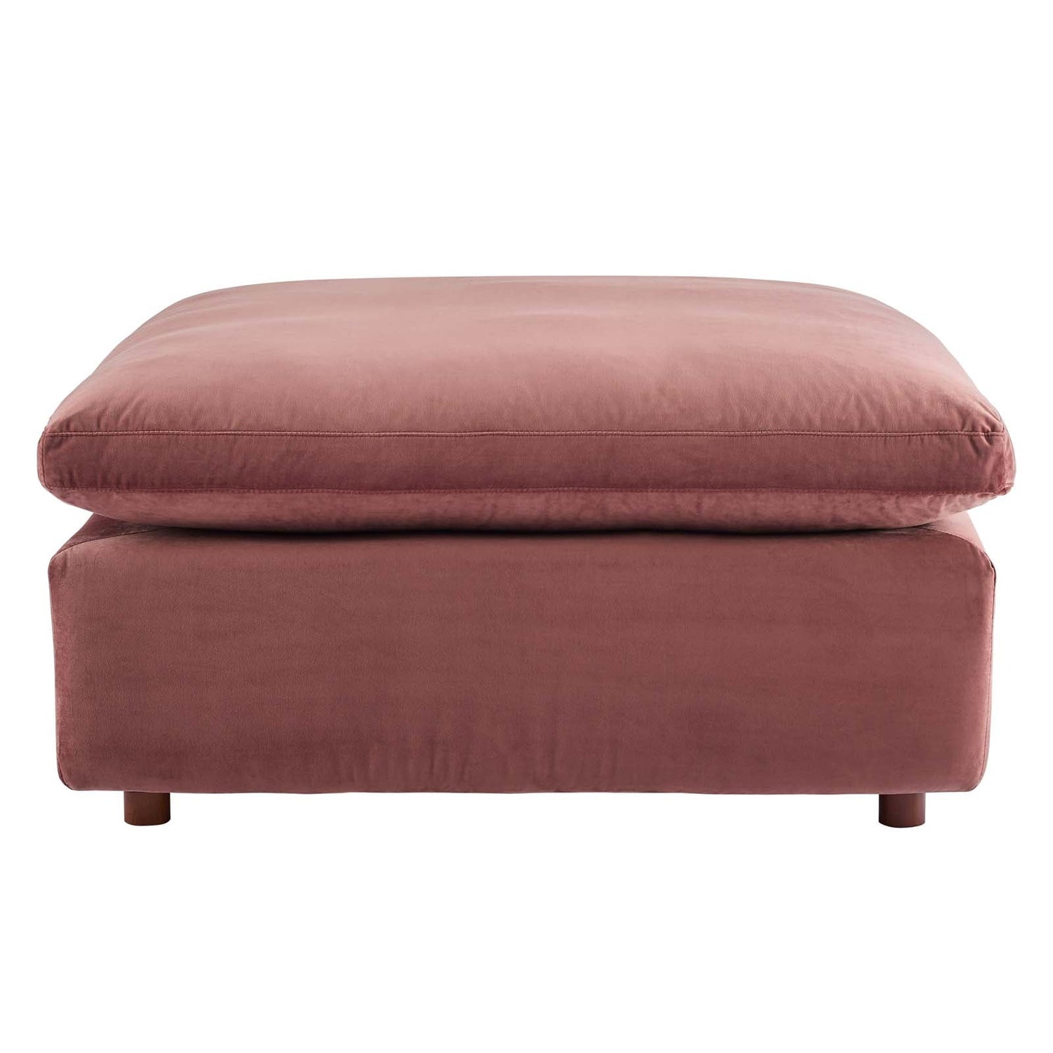 Commix Down Filled Overstuffed Performance Velvet Ottoman By HouseBean